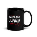 Horror Movie Junkie Black Glossy Mug