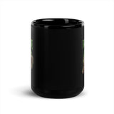 Walking Zombie Black Glossy Mug