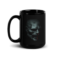 Zombie Face Black Glossy Mug