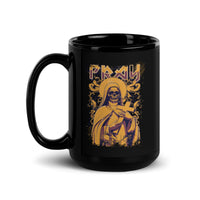 Pray Skull Black Glossy Mug