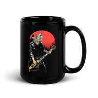 Wolf Guitarist Black Glossy Mug