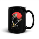 Wolf Guitarist Black Glossy Mug