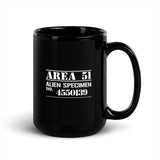 Alien Specimen Number Black Glossy Mug