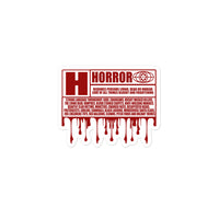 Horror Rating Bubble-free stickers