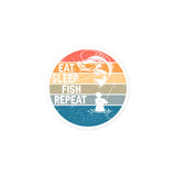 Eat Sleep Fish Repeat Bubble-free stickers