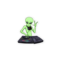 Alien DJ Bubble-free stickers