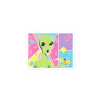 Alien Pizza Art Bubble-free stickers