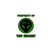 Property of Area 51 Bubble-free stickers