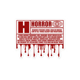 Horror Rating Bubble-free stickers