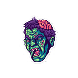 Scary Zombie Head Bubble-free stickers