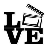 Love Film (Clapper) Bubble-free stickers