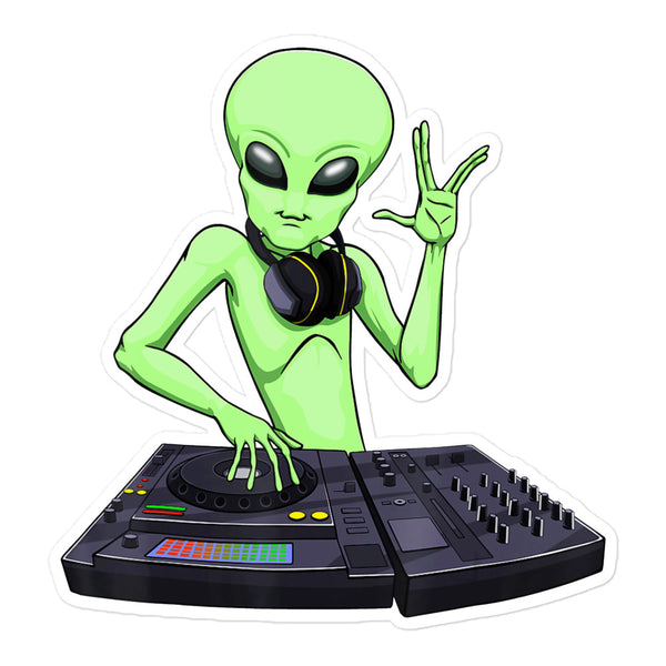 Alien DJ Bubble-free stickers