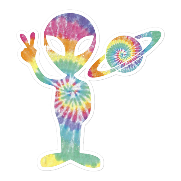 Alien Tie-dye Bubble-free stickers