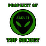 Property of Area 51 Bubble-free stickers