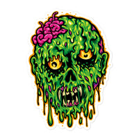 Melting Zombie Head Bubble-free stickers