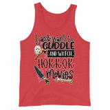 Cuddle and Watch Horror Movies Unisex Tank Top