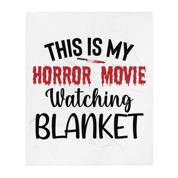 Horror Movie Watching Blanket Throw Blanket