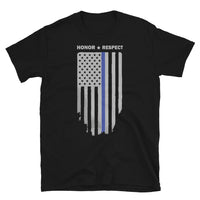 Thin Blue Line Honor & Respect Short-Sleeve Unisex T-Shirt