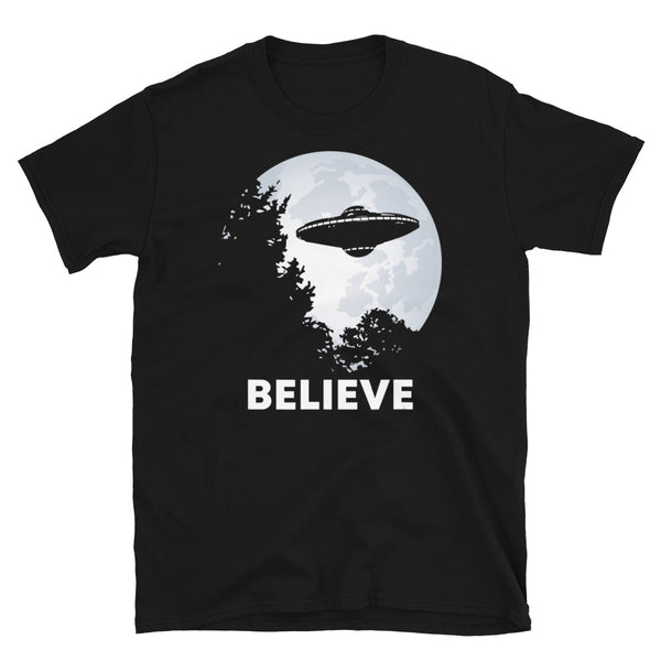 Believe (UFO Moon) Short-Sleeve Unisex T-Shirt