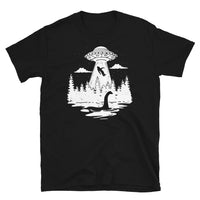 Nessie Watching Bigfoot Abduction Short-Sleeve Unisex T-Shirt