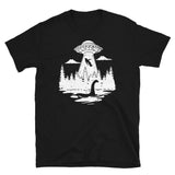 Nessie Watching Bigfoot Abduction Short-Sleeve Unisex T-Shirt