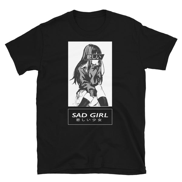 Anime Sad Girl Short-Sleeve Unisex T-Shirt