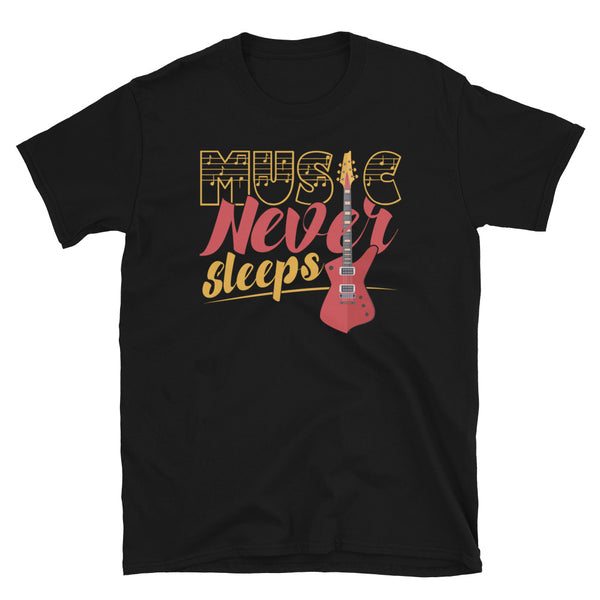 Music Never Sleeps Short-Sleeve Unisex T-Shirt