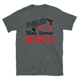 Fueled by Fine Wine & Horror Movies Short-Sleeve Unisex T-Shirt