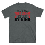 Glass of Wine True Crime in Bed by Nine Short-Sleeve Unisex T-Shirt