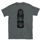 Speak, Hear, See No Evil Monkeys Short-Sleeve Unisex T-Shirt