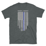 Thin Blue Line Honor & Respect Short-Sleeve Unisex T-Shirt