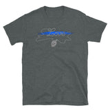 Blue Line Love Short-Sleeve Unisex T-Shirt