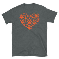 Paw Heart Short-Sleeve Unisex T-Shirt