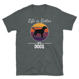 Life is Better with Dogs Short-Sleeve Unisex T-Shirt