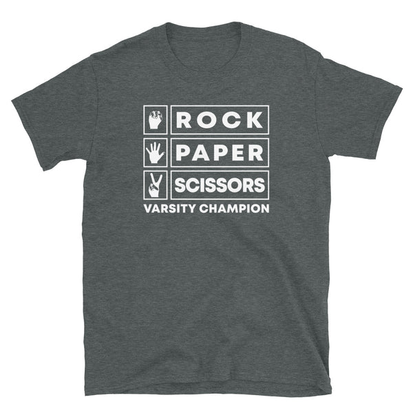 Rock Paper Scissors Champion Short-Sleeve Unisex T-Shirt