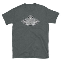 Bigfoot Flying UFO Short-Sleeve Unisex T-Shirt