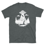 Nessie Watching Bigfoot Abduction Short-Sleeve Unisex T-Shirt