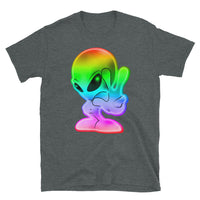 Rainbow Alien Short-Sleeve Unisex T-Shirt