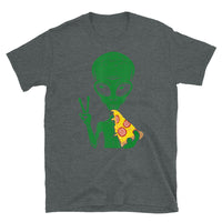 Alien Eating Pizza Short-Sleeve Unisex T-Shirt