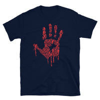 Zombie Bloody Handprint Short-Sleeve Unisex T-Shirt