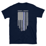 Thin Blue Line Honor & Respect Short-Sleeve Unisex T-Shirt