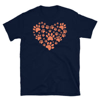 Paw Heart Short-Sleeve Unisex T-Shirt