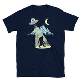 Alien Abducting Bigfoot Short-Sleeve Unisex T-Shirt