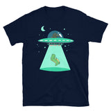 Bigfoot Abducting Dino Short-Sleeve Unisex T-Shirt