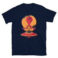 Alien Meditating Short-Sleeve Unisex T-Shirt