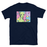 Alien Pizza Art Short-Sleeve Unisex T-Shirt