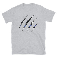 Thin Blue Line Flag Scratch Short-Sleeve Unisex T-Shirt