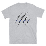 Thin Blue Line Flag Scratch Short-Sleeve Unisex T-Shirt