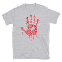 Zombie Bloody Handprint Short-Sleeve Unisex T-Shirt