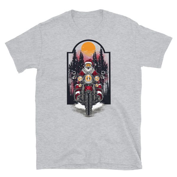 Motorcycle Santa Short-Sleeve Unisex T-Shirt